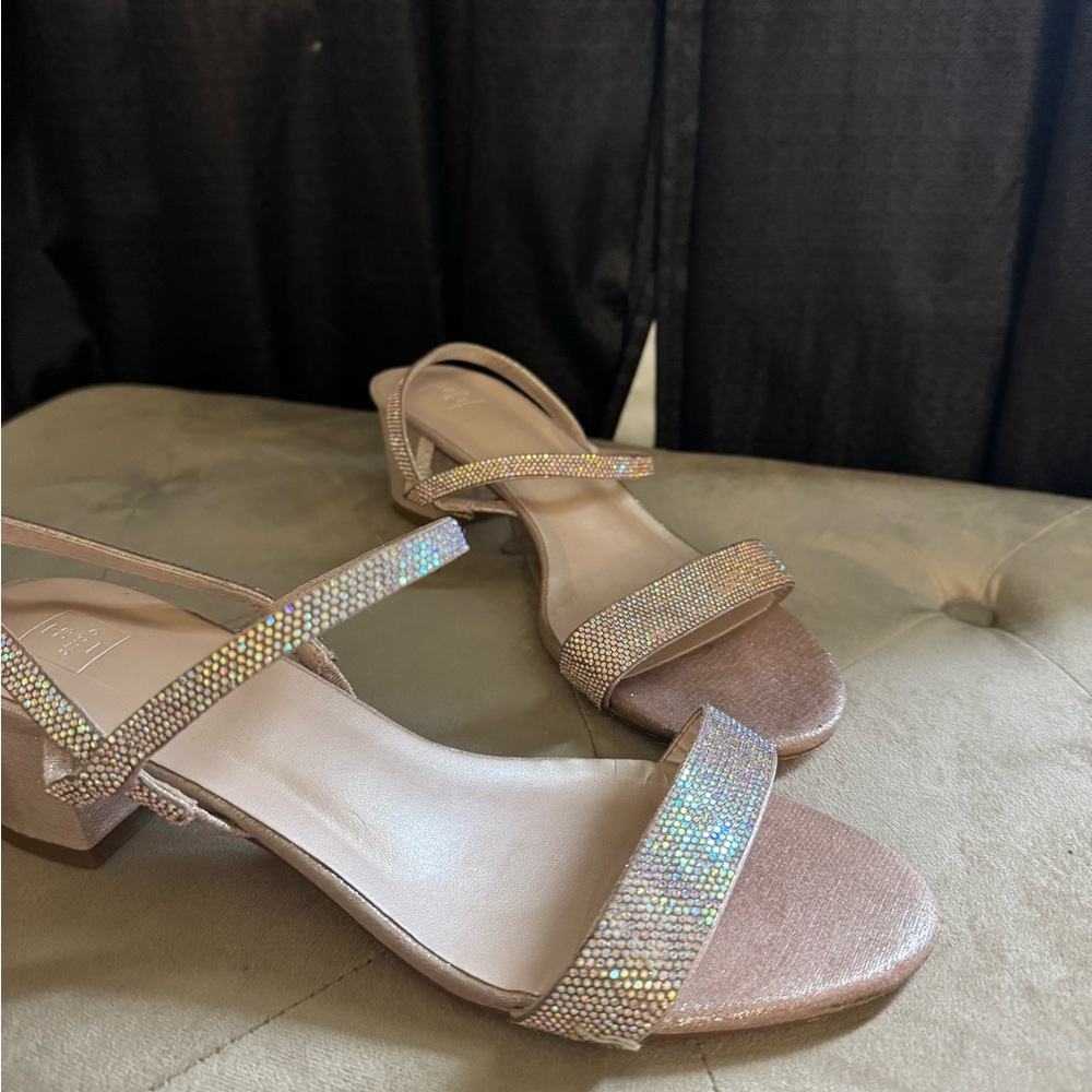 Sparkly Rhinestone Strap Sandals